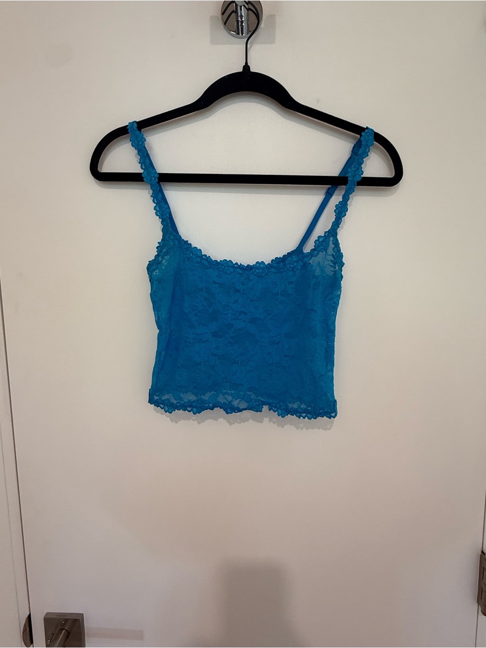 SKIMS Turquoise Lace Crop Cami